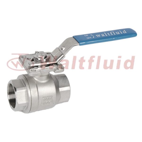 2-PC Stainless Steel Ball Valve Full Port 1000WOG(PN69) ISO-Direct Mount Pad