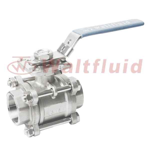 3-PC Stainless Steel Ball Valve Full Port, 1000WOG(PN69)ISO-Direct Mount Pad
