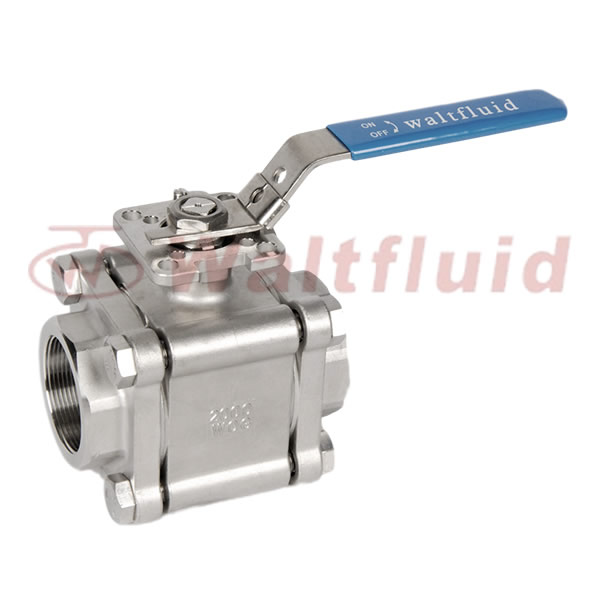 3-PC Stainless Steel Ball Valve Full Port 2000WOG(PN138) ISO-Direct Mount Pad