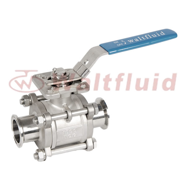 3PC Sanitary Ball Valve Clamp End 1000WOG(PN69)