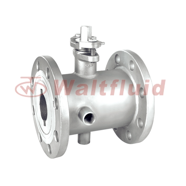 Heating Jacket Ball Valve Flanged Hand lever Gear Pneumatic Electric Actuator operation Application bitumen and liquid sulfur